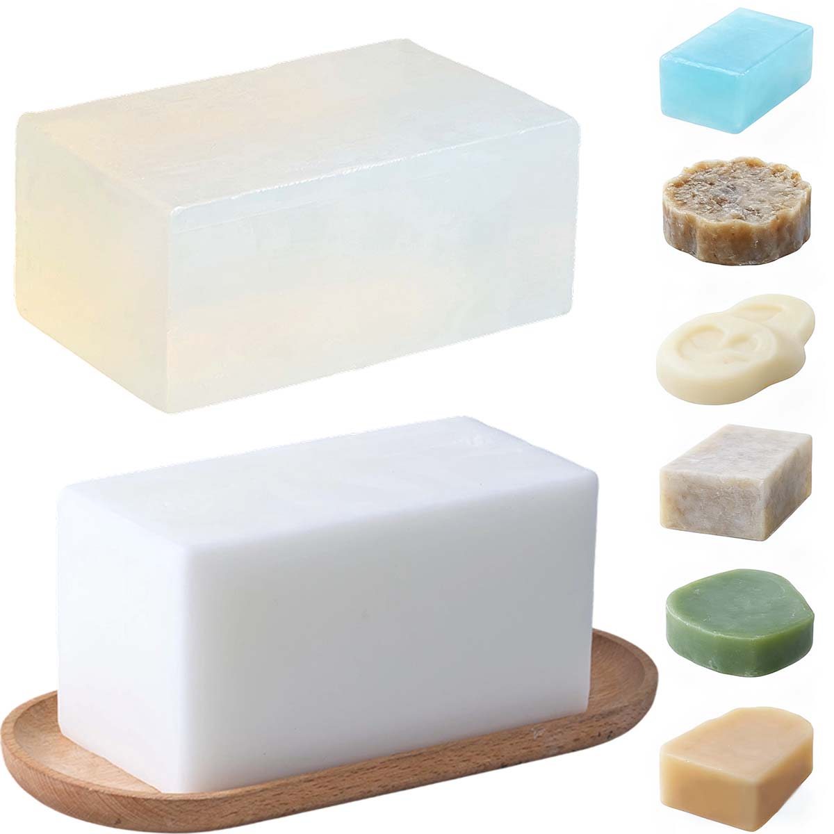 Soap Making Glycerin Base - 1000g Clear White Soap Base DIY