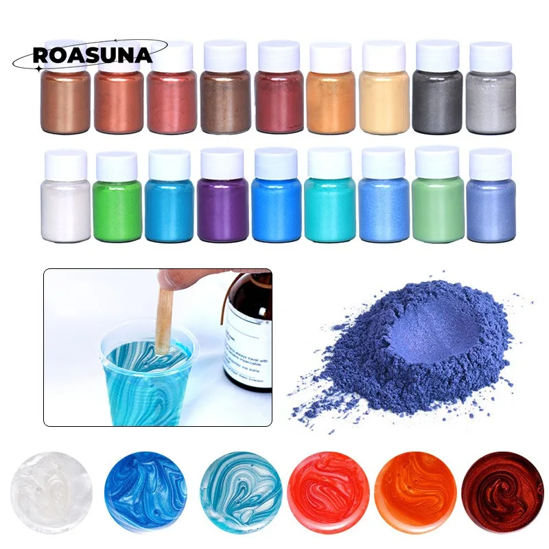 Mica Powder Colorant - 24 Colors Mica Pearl Powder for