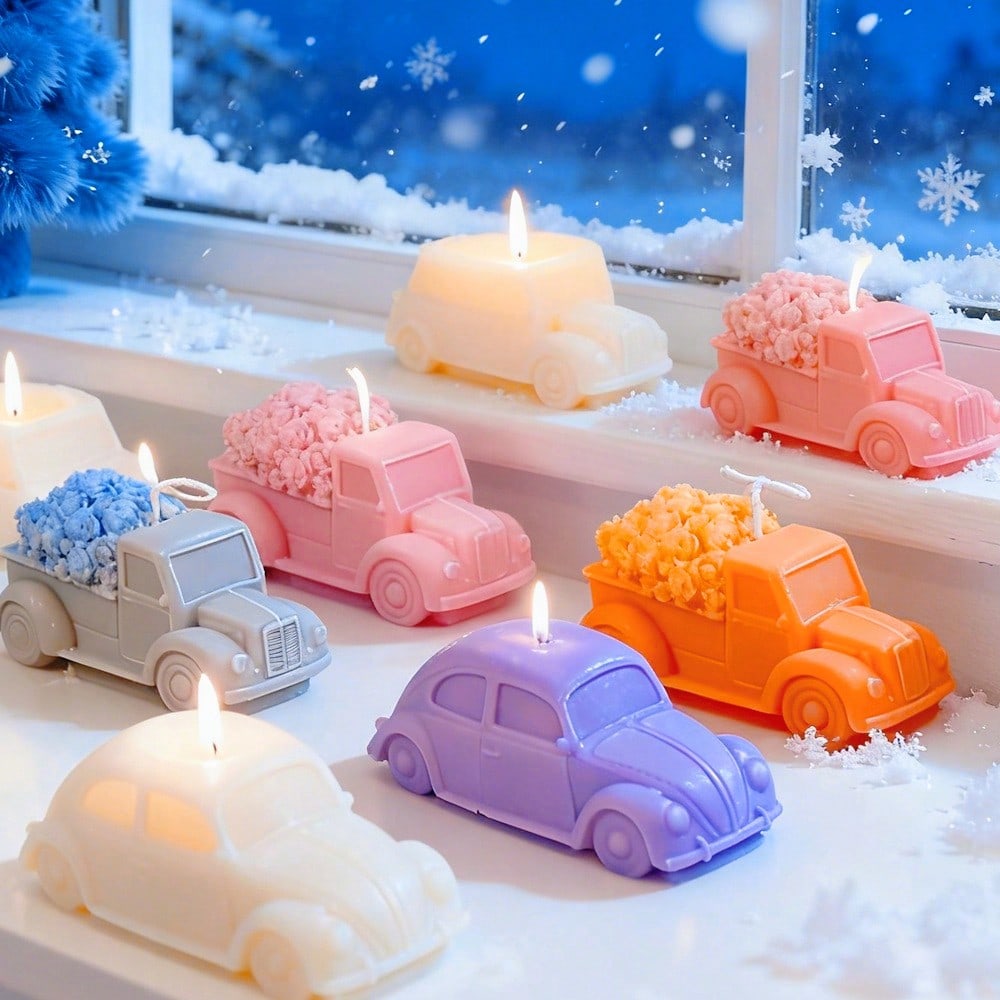 Soap Making Home - Multi Style Styling Car Silicone Candle