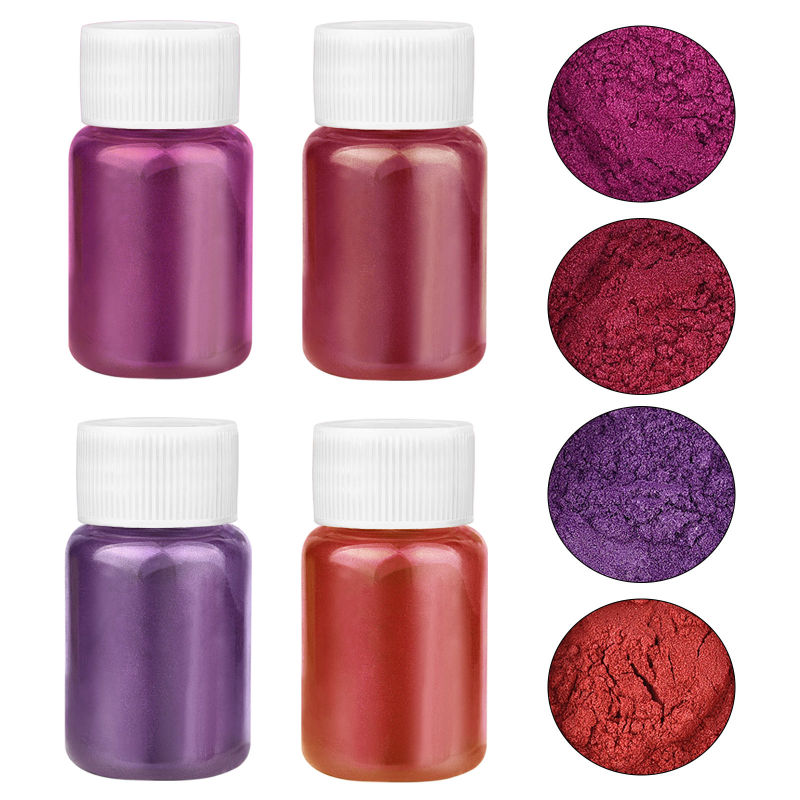 4 Colors/Set Pearlescent Powde - Mica Powder Colorant 评论和价格