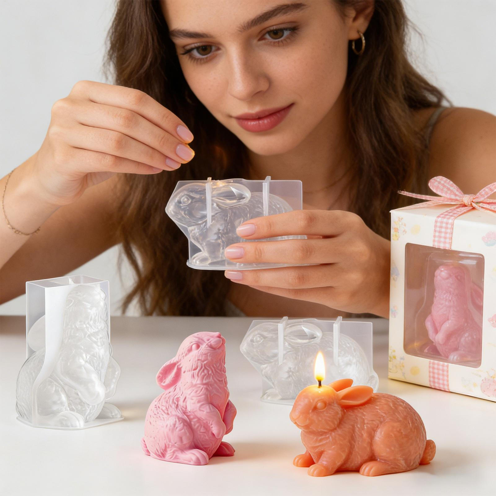 Bunny Silicone Mold 3D Craftin - Soap Making Friends 评论和价格