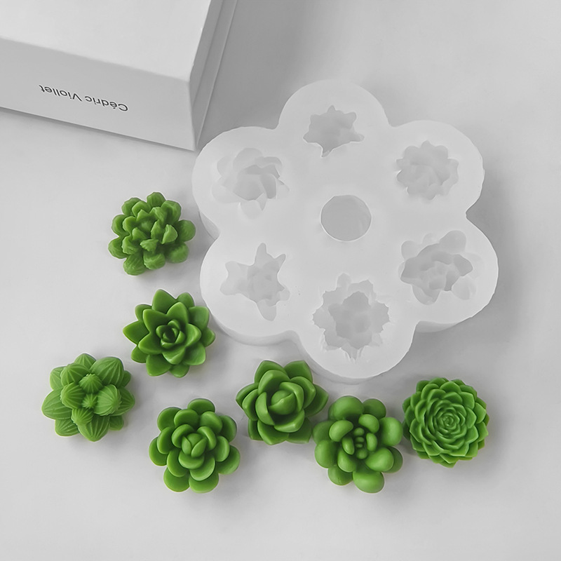 7 In1 Succulent Cactus Silicon - Soap Making Home 评论和价格