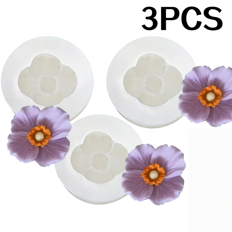 3Flower silicone mold，Silicone - Soap Making Liquid 评论和价格