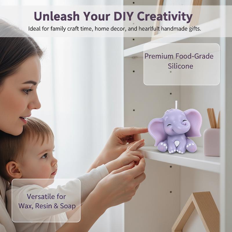 Cute 3D Elephant Silicone Cand - Soap Making Equipment 评论和价格
