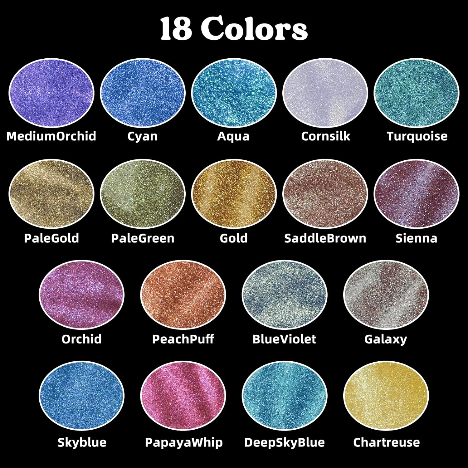 18-Color Chameleon Mica Powder - Mica Powder Colorant 评论和价格