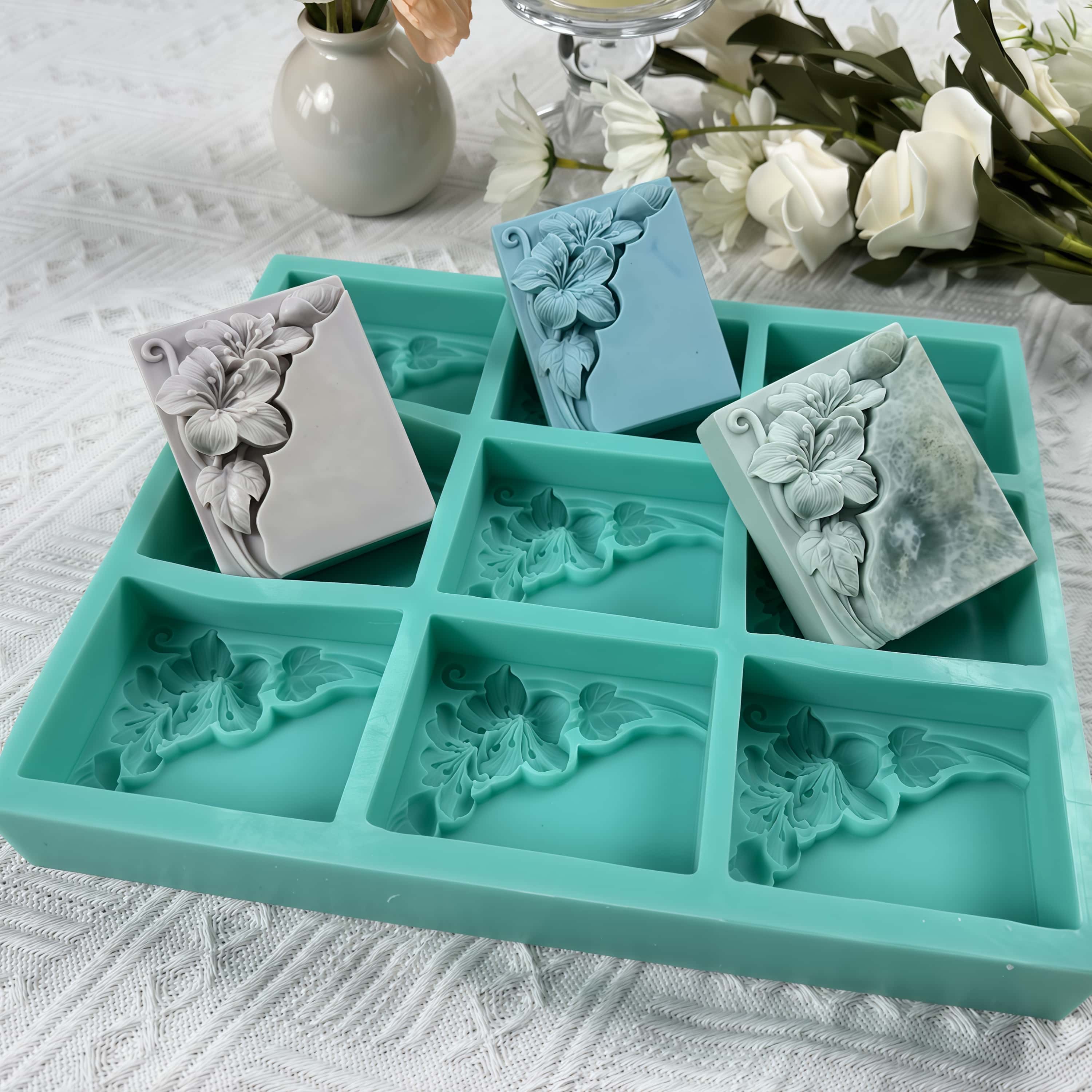 9 Cavities Tung Flower Soap Mo - Soap Making Ideas 评论和价格