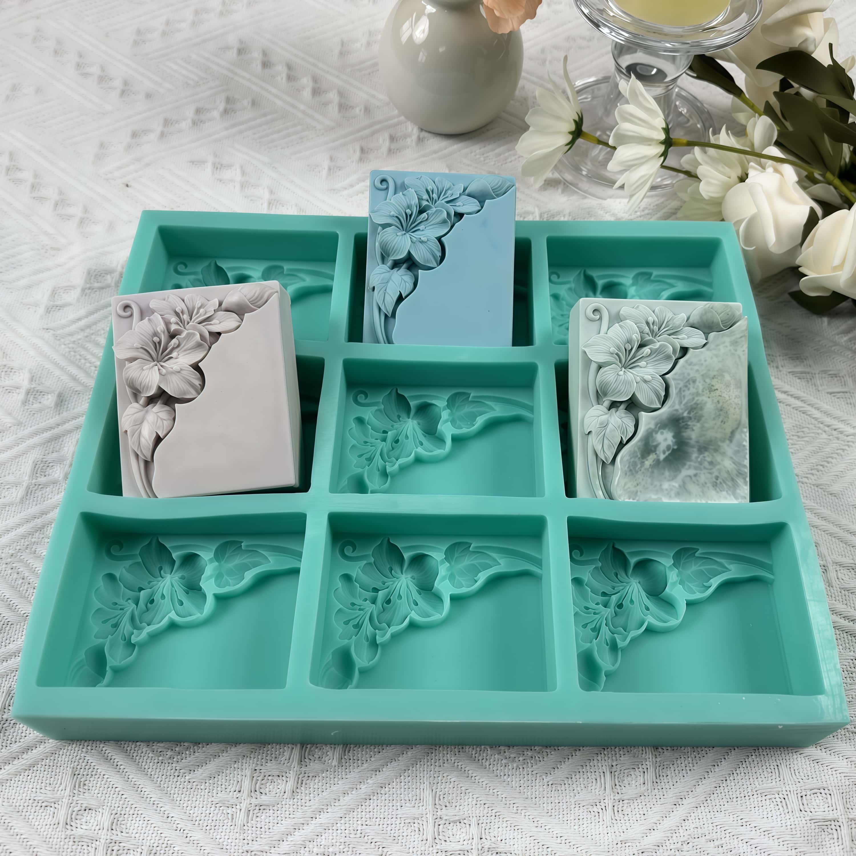9 Cavities Tung Flower Soap Mo - Soap Making Ideas 评论和价格
