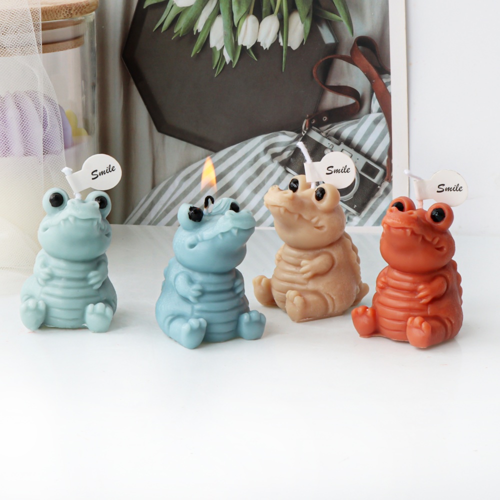 3D Cute Crocodile Candle Silic - Soap Making Home 评论和价格
