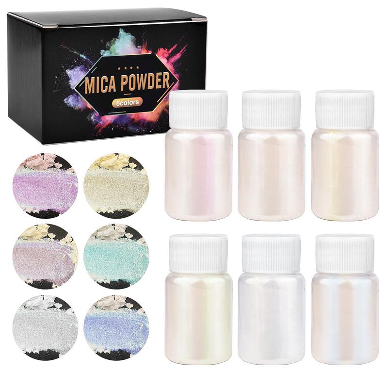 6 Pcs-Set Epoxy Resin Dye Mica - Mica Powder Colorant 评论和价格